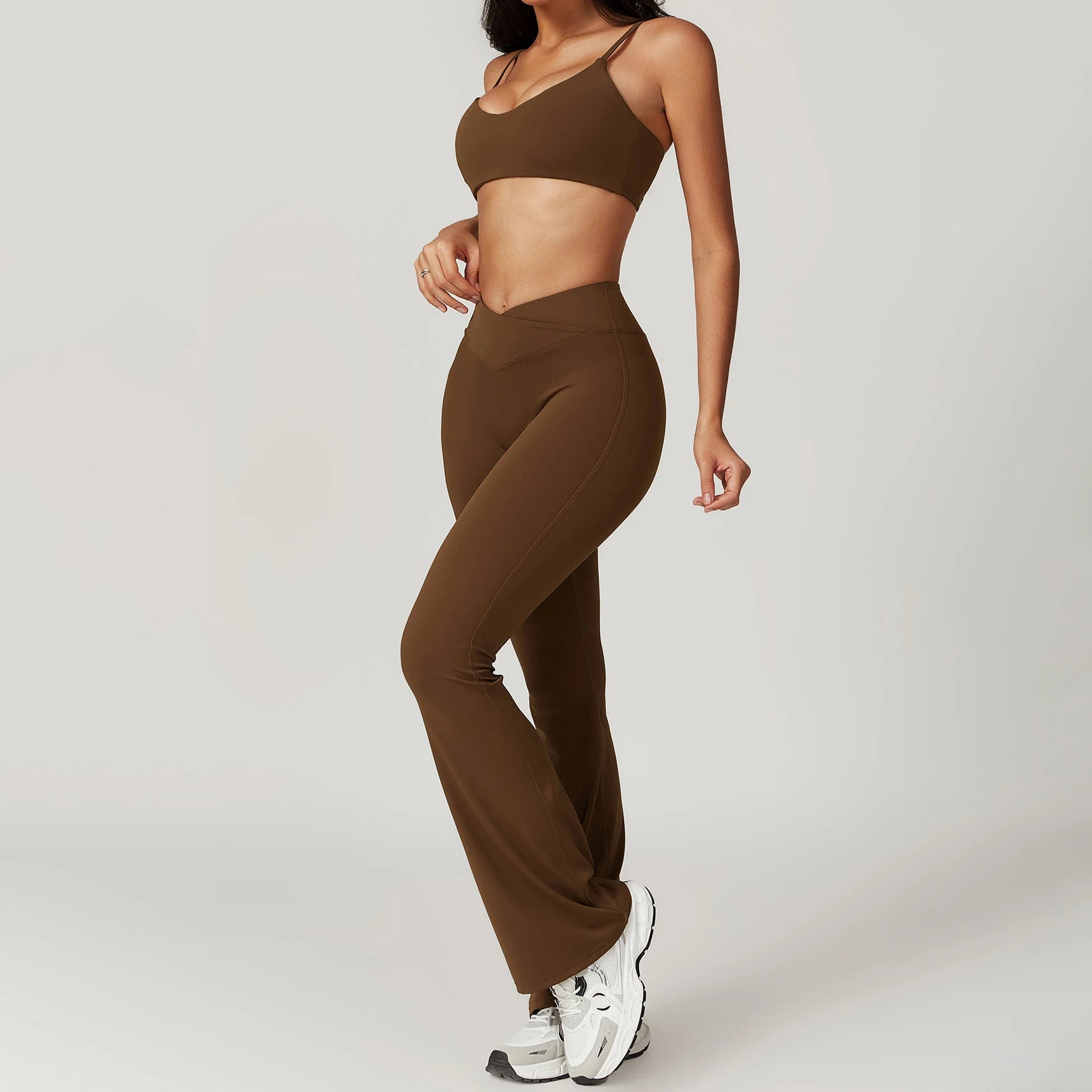 YIYI Recycled Fabrics Comfortable Outdoor Girl Suits High Waist Legging Sets Yoga Gym Fitness Sets Quick Dry Womens Workout Sets