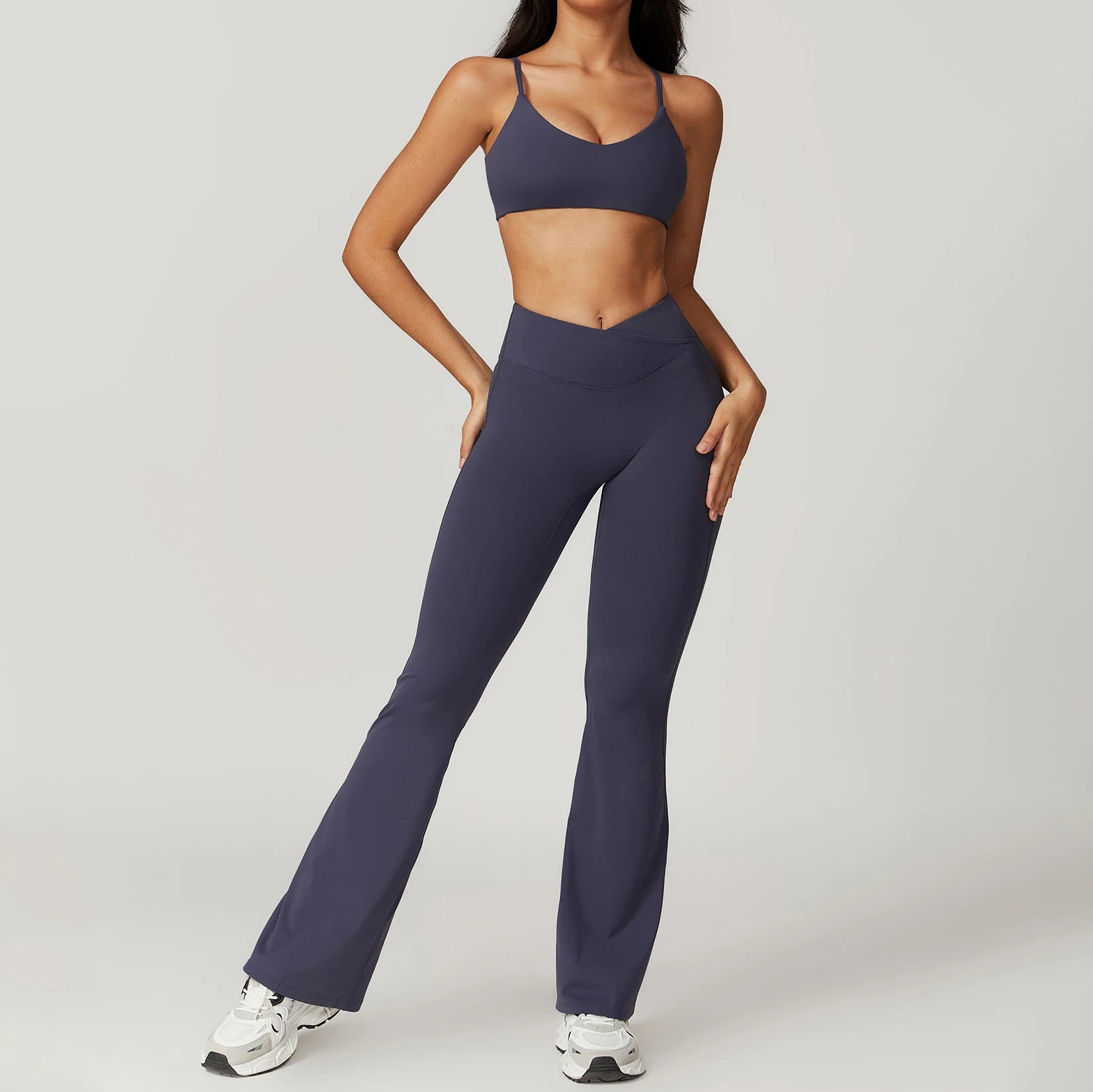 YIYI Recycled Fabrics Comfortable Outdoor Girl Suits High Waist Legging Sets Yoga Gym Fitness Sets Quick Dry Womens Workout Sets