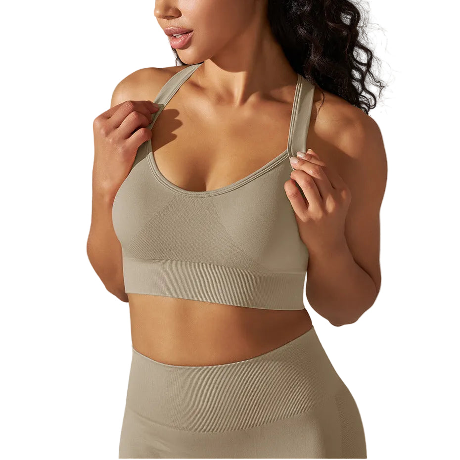 Cross Back Sports Bra Crop Top