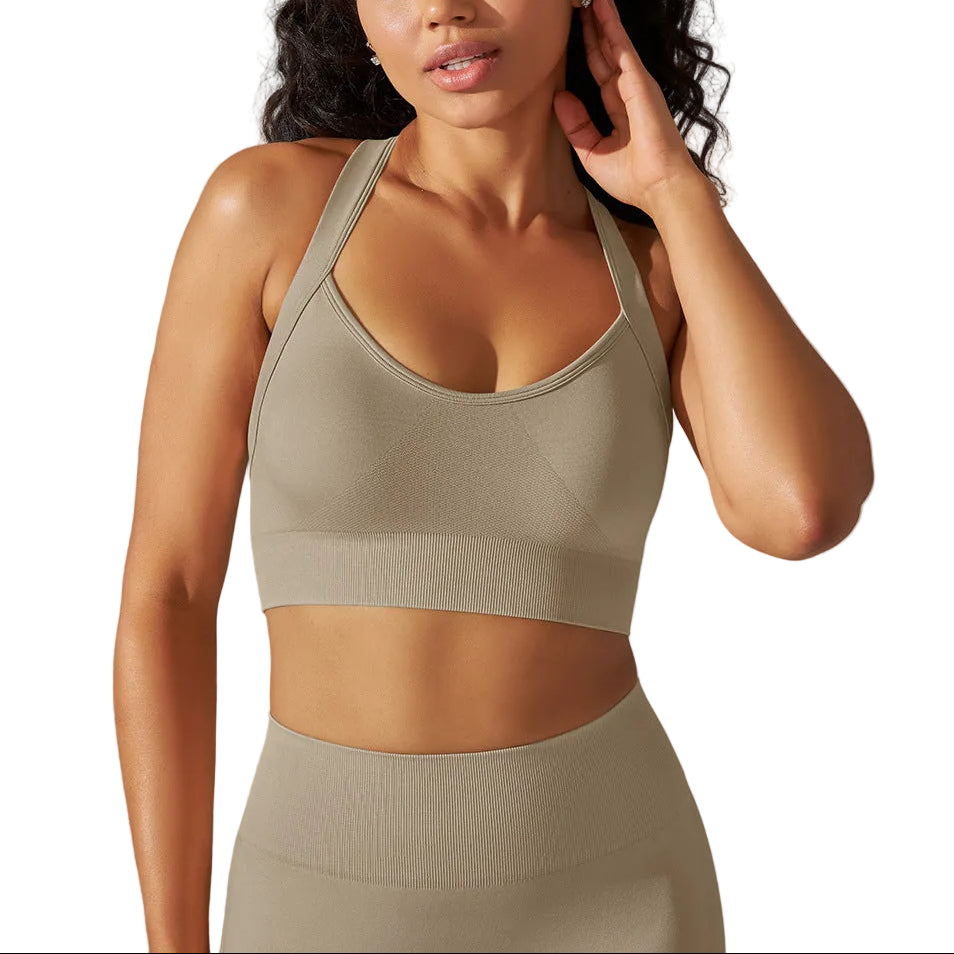 Cross Back Sports Bra Crop Top