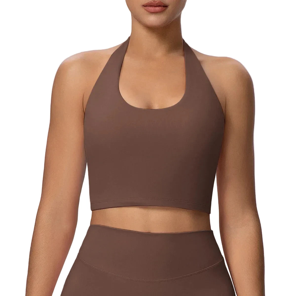 Plunge Halter Crop Top