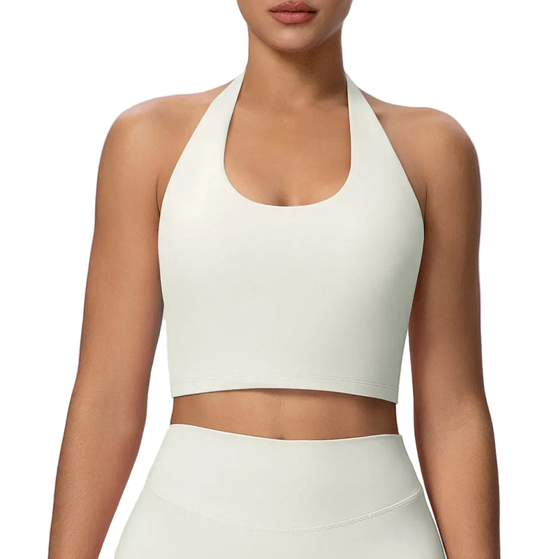 Plunge Halter Crop Top