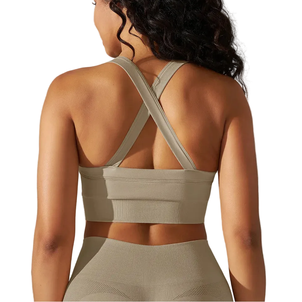 Cross Back Sports Bra Crop Top